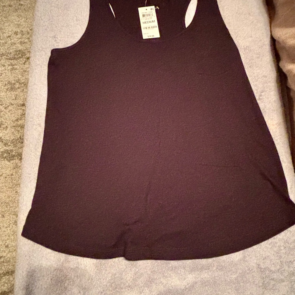 Brand New with Tags Style & Co. Women's Sleeveless Racerback Top - Black - Med